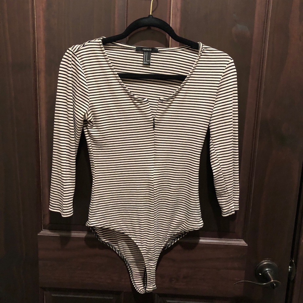 Forever21 zip-up body suit